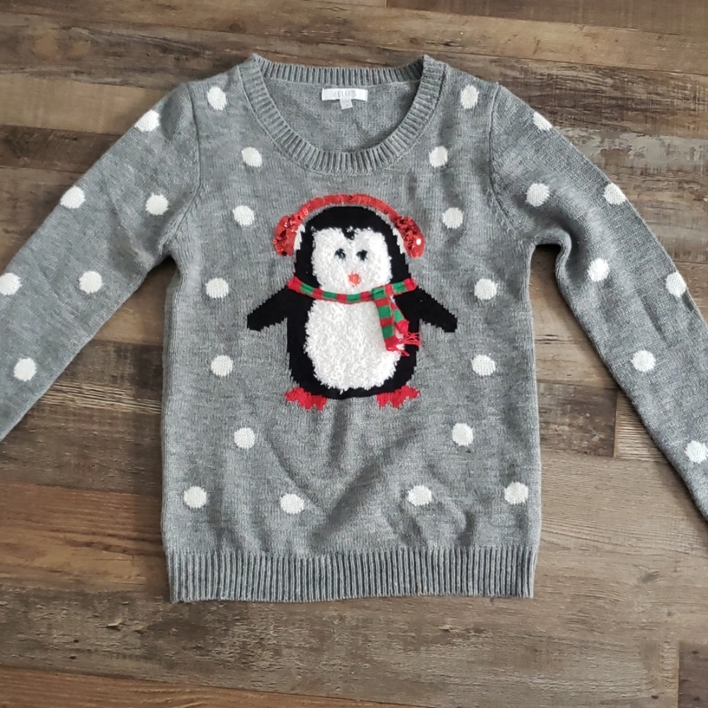 Delia's penguin Christmas winter sweater size s